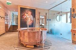 Sicht auf den Kessel Käsekessel im Spa